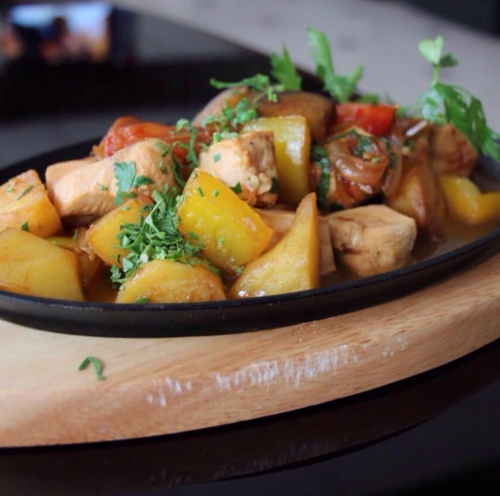 Жаркое из курицы на сковороде