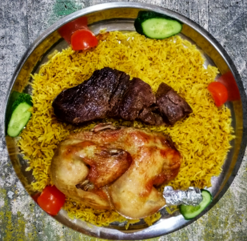 Манди микс с курицей и говядиной