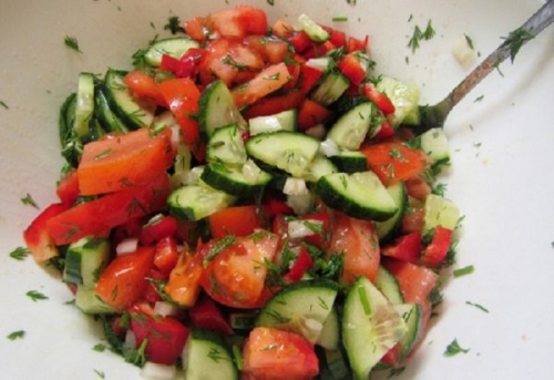 Салат Овощной с маслом