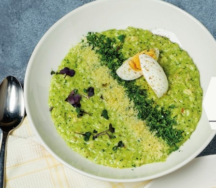 Ризотто с курицей и шпинатом