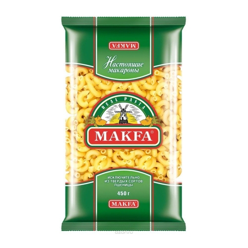 Макароны "Макфа" Рожки Гладкие 400 гр