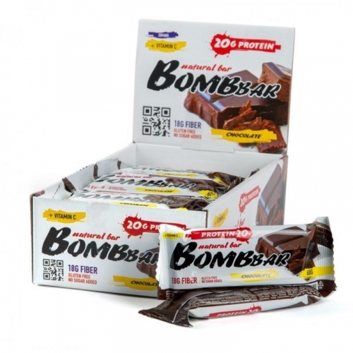 Батончик "Bombbar" двойной шоколад 60 г