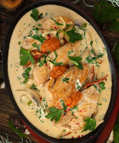 Куриные стейки в сливочном соусе