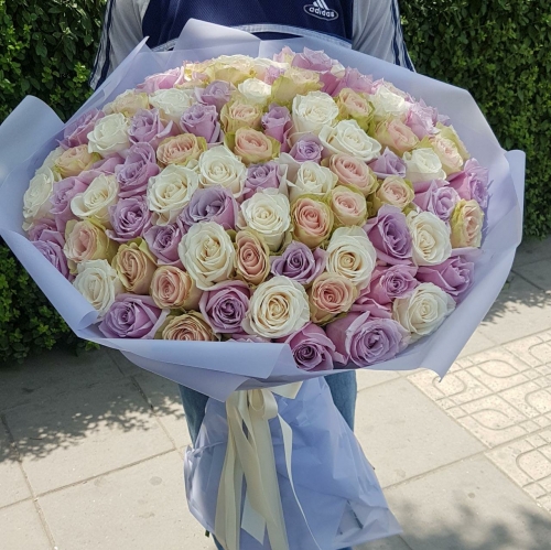 101 роза Конфетти