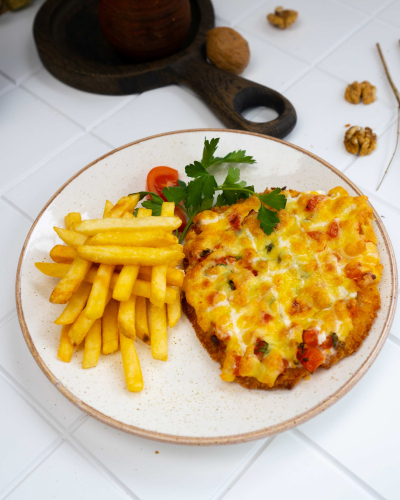 Куриная отбивная под сыром
