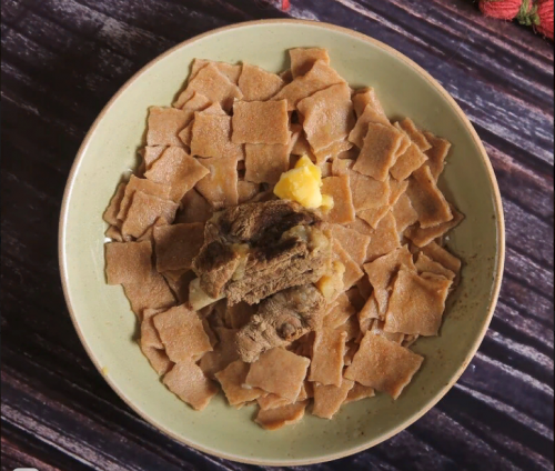 Хинкал Лезгинский из цельнозерновой муки с отварным мясом