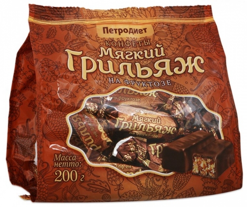 Конфеты мягкий грильяж Петродиет на сорбите 200 г