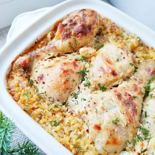 Куриные ножки с булгуром