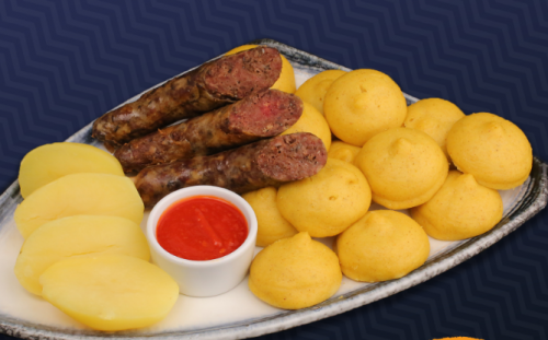Хинкал Кукурузный с сушеной колбасой 
