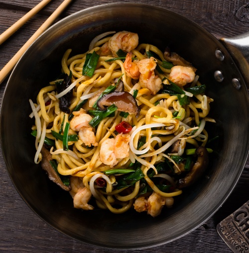 Wok с морепродуктами