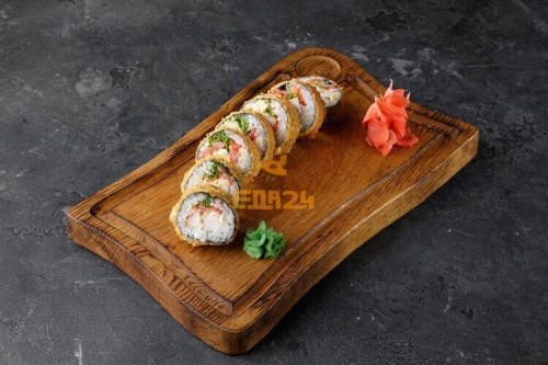 Горячий ролл Цезарь с курицей
