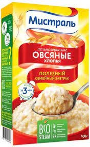 Мистраль овсяные хлопья 400г