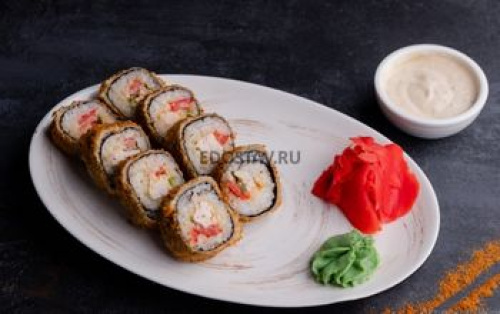 Горячий ролл Цезарь с курицей