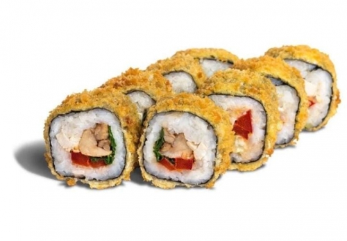 Горячий ролл Цезарь с курицей