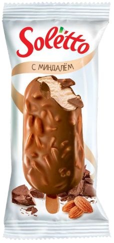 Мороженое миндаль Soletto эскимо 75гр