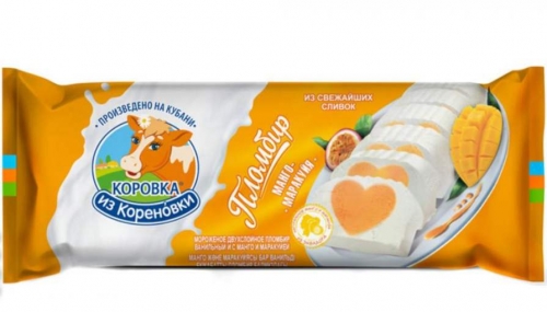 Мороженое Полено двухсл."Коровка из Кореновки" с манго маракуйей
