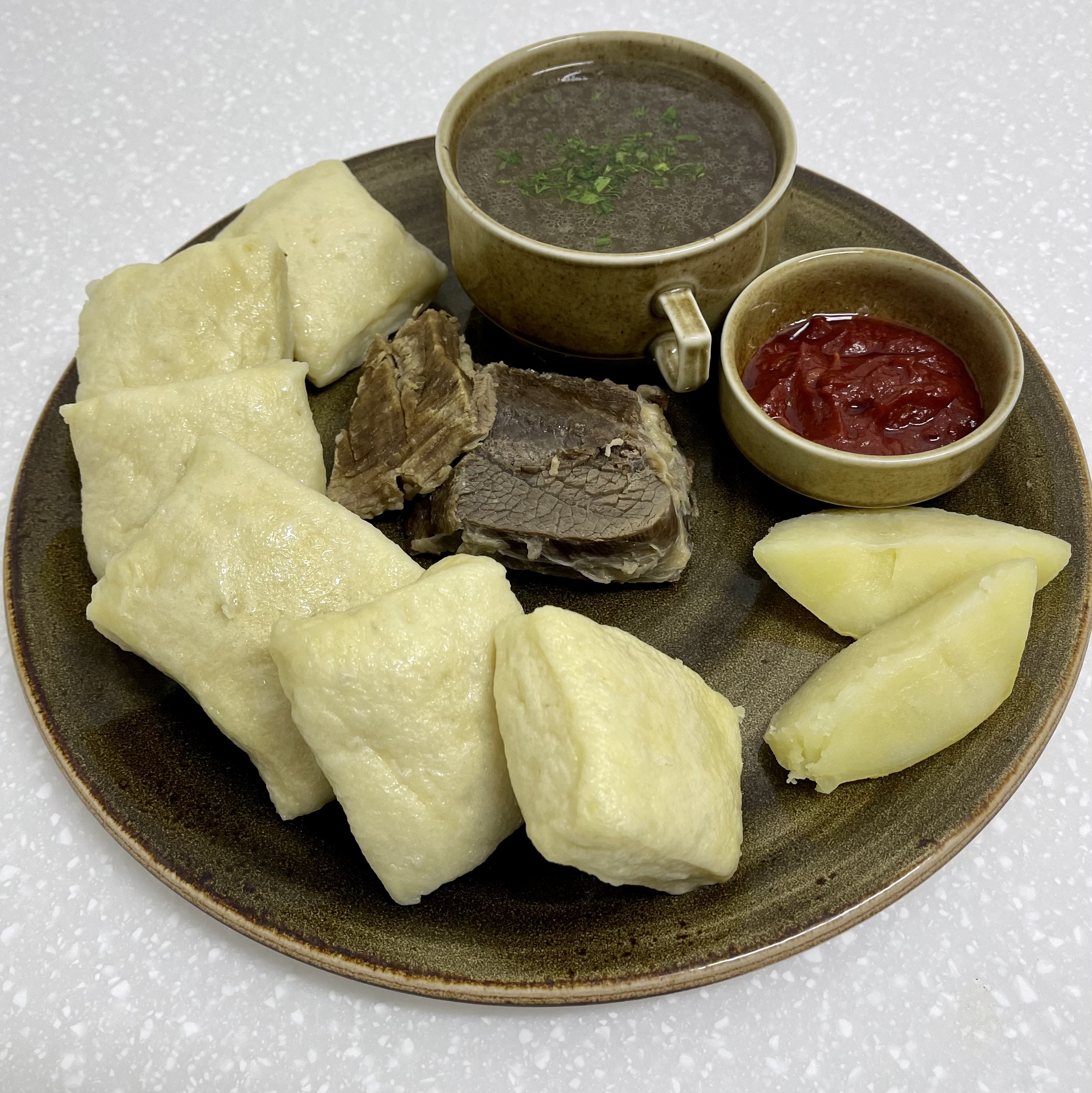 Аварский хинкал с сушеным мясом