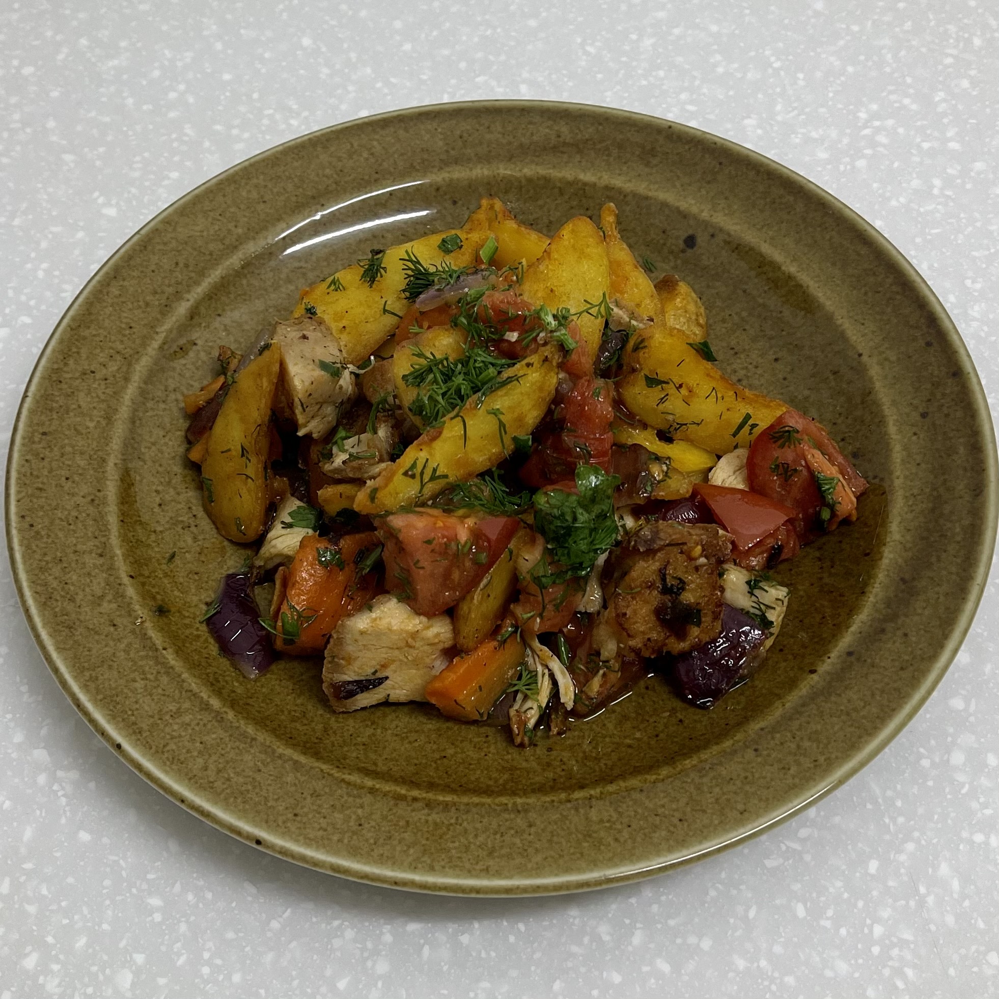 Жаркое с курицей
