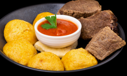 Хинкал Кукурузный на пару с сушеным мясом 