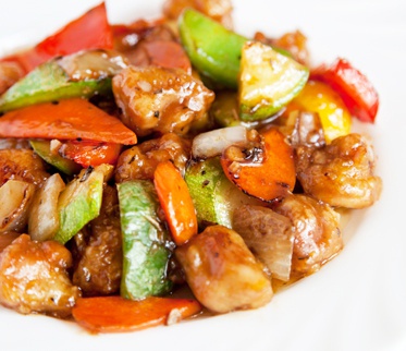 Курица тушеная с овощами