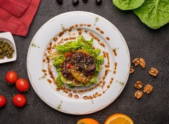 Салат с говядиной и фасолью 
