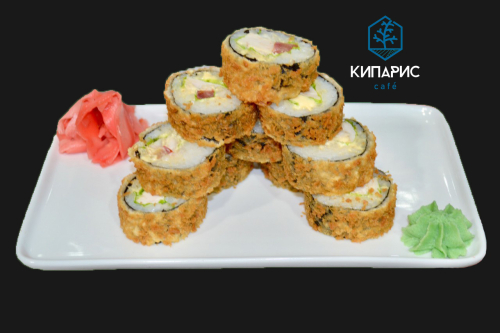 Горячий ролл Цезарь с курицей