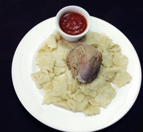 Кумыкский хинкал с вареной бараниной