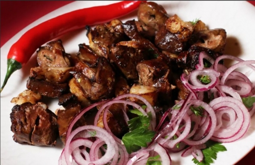 Шашлык из бараньего сердца 