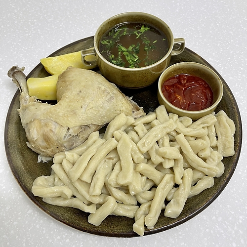 Чеченский хинкал с курицей