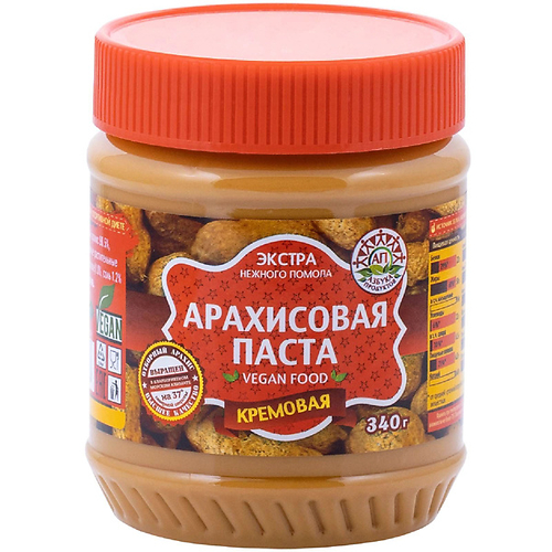 Арахисовая паста АЗБУКА ВКУСА кремовая 340гр