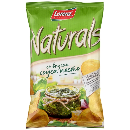 Naturals Кортофельные чипсы со вкусом песто