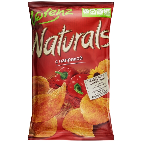 NATURALS картофельные чипсы со вкусом паприки