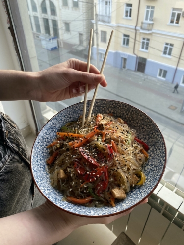 Фунчоза с креветкой