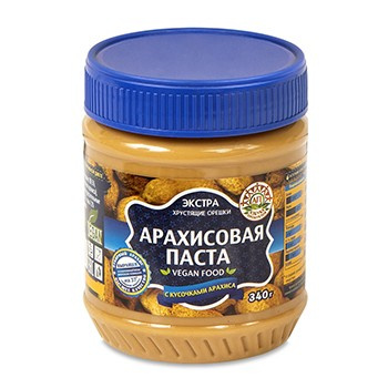 Арахисовая Паста "Азбука Продуктов" с ксочками арахиса 340г