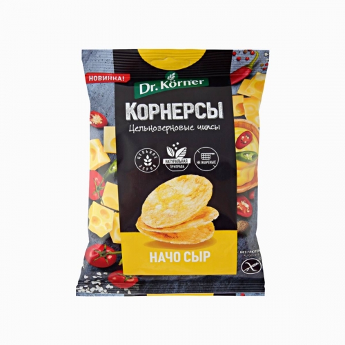 Dr.Korner чипсы кукурузно-рисовые Сыр начо 50г