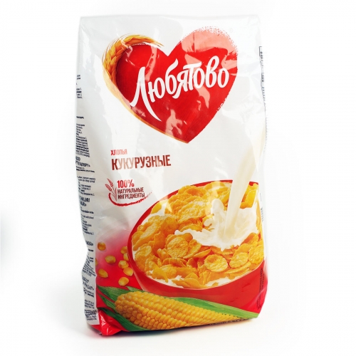 хлопья кукурузные Любятово 600гр