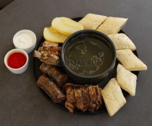 Аварский хинкал с сушеным мясом