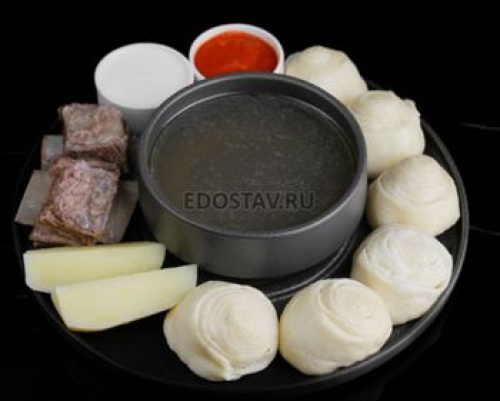 Слоеный хинкал с сушеным мясом
