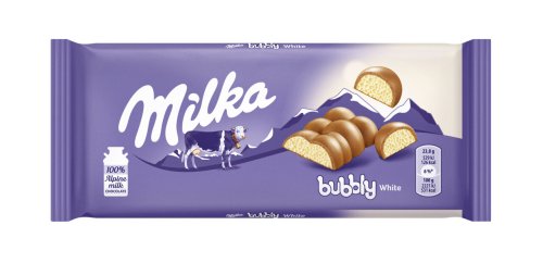 МИЛКА шок плитка бабли белый 95гр