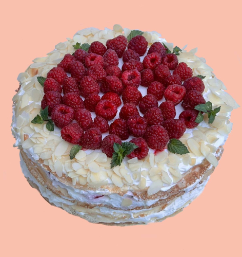 Блинный торт Малиновая поляна