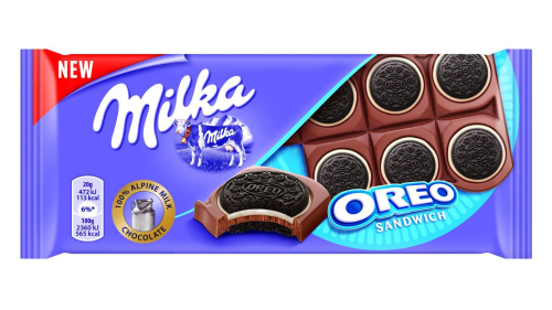 Милка ОРЕО сэндвич плитка шок,