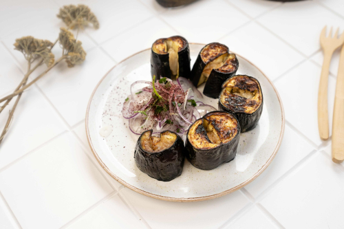 Шашлык Баклажан с курдюком