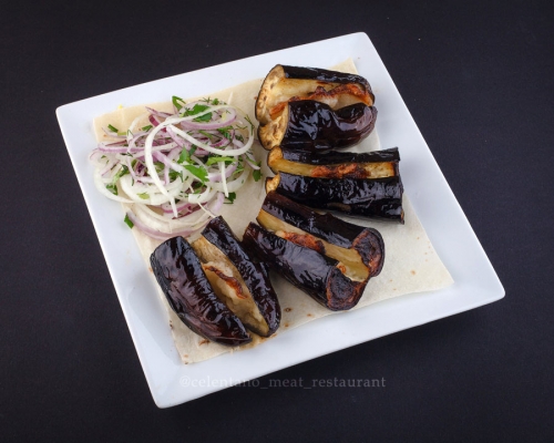 Шашлык Баклажаны с курдюком
