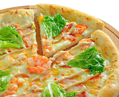 Пицца Цезарь с креветками 