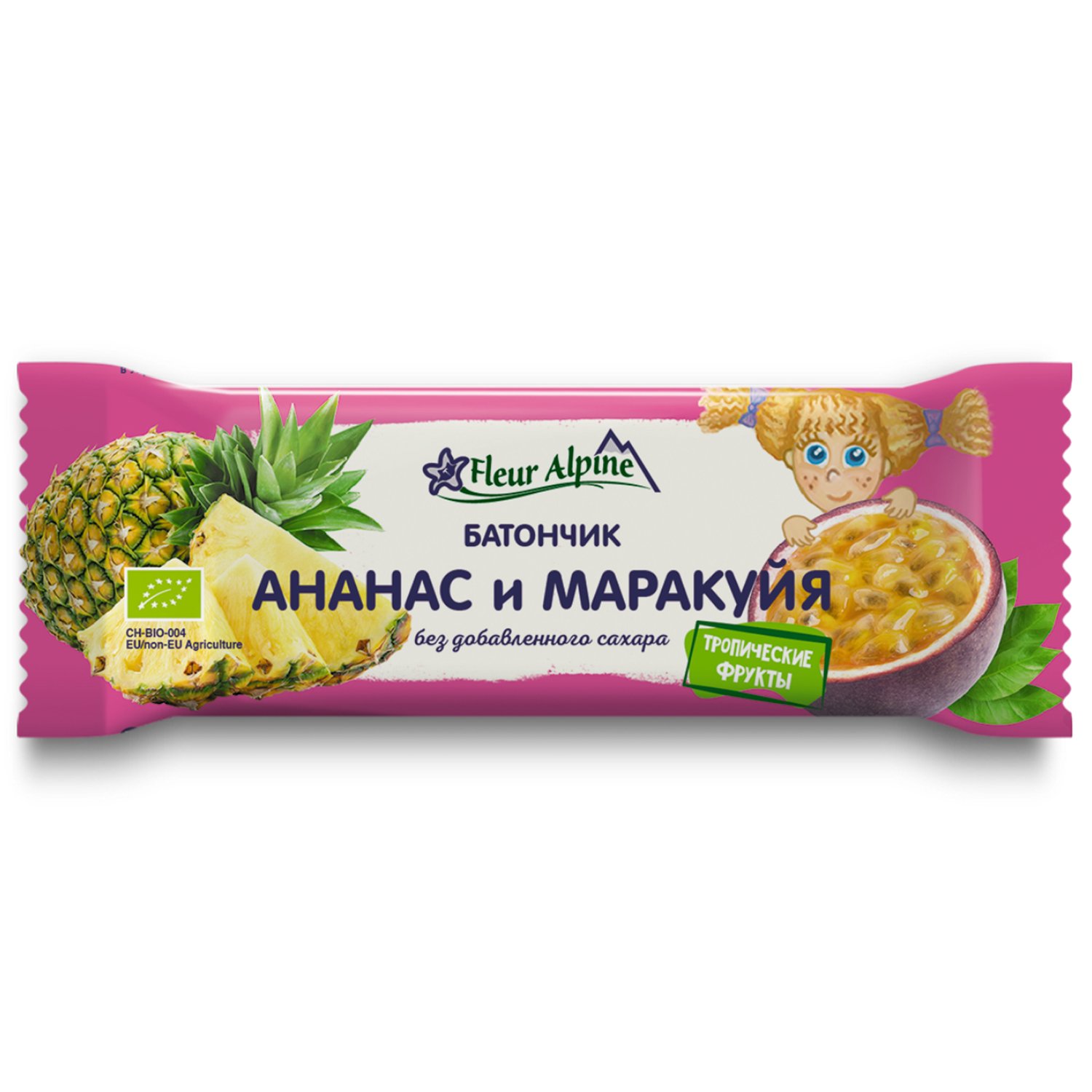 ФЛЁР АЛЬПИН Батончик /20г/ "Ананас и Маракуйя" (с 3-х лет)