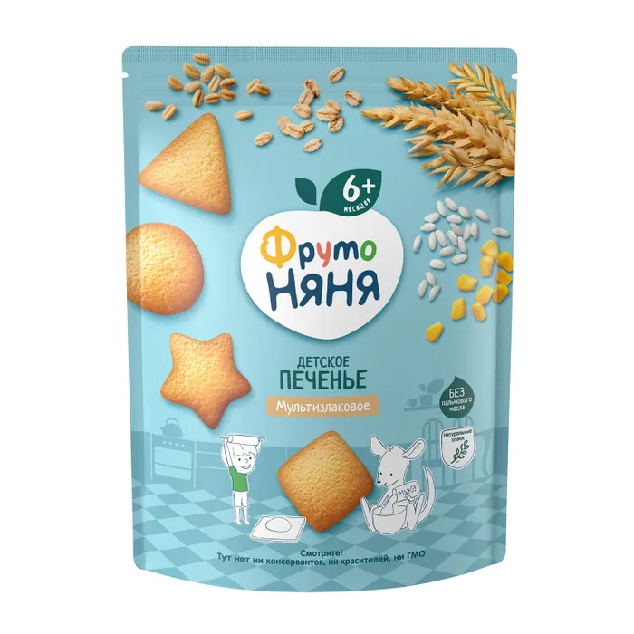 ФрутоНяня /120 гр/ Печенье Мультизлаковое