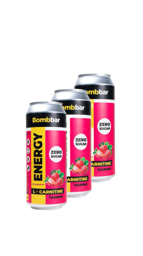 BOMBBAR клубника  энергетик