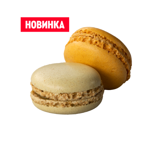 Пирожное Макарон Фисташка и Манго-Маракуйя