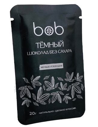 Шоколад без сахара темный БОБ 