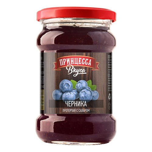 Принцесса вкуса Протертая с сахаром Черника 280гр
